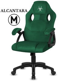 Fotel obrotowy do biurka CARRERA M ALCANTARA DARK GREEN